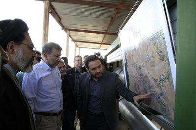 بازدید مدیرعامل سازمان آب و برق خوزستان از ایستگاه پمپاژ و مخازن ذخیره آب در پایانه چذابه