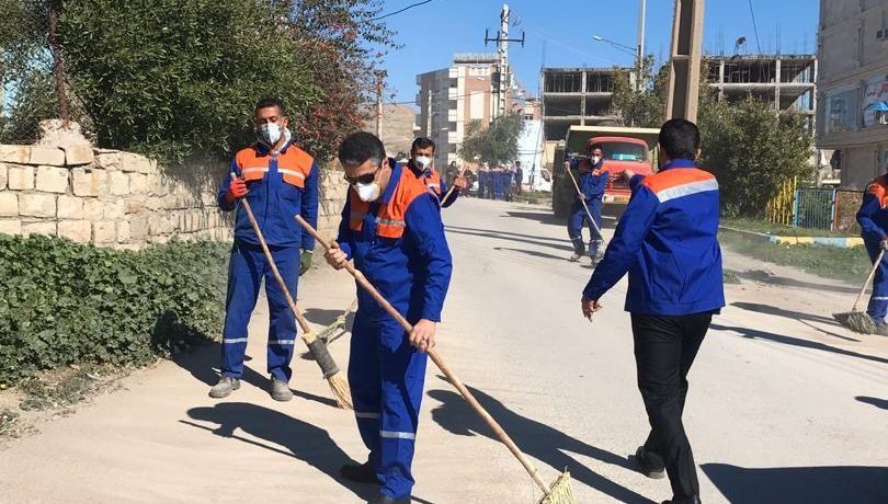 طرح پاکسازی عمومی معابر و خیابان‌های سطح شهر با حضور شهردار مسجدسلیمان برگزار شد