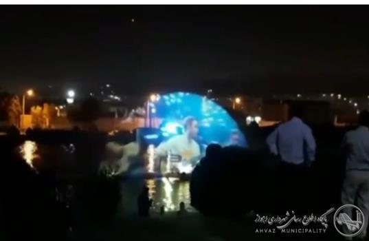 شهردار اهواز: اولین واتراسکرین(پرده نمایش ابی) در پارک کوهساران تست شد