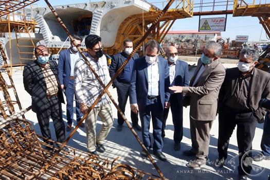 گزارش تصویری بازدید جمعی از اعضای شورای اسلامی شهر اهواز از پروژه های عمرانی شهری شهرداری