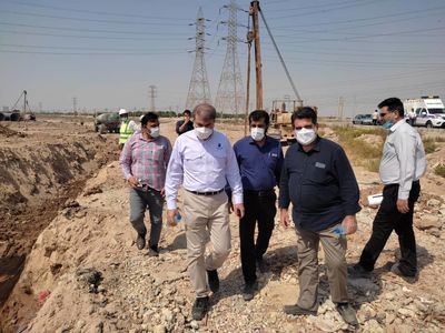 بازدید مدیرعامل سازمان آب و برق خوزستان از پروژه های میان مدت طرح غدیر