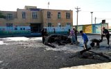 اجرای آسفالت مدارس روستایی حومه رامشیر توسط نفت و گاز مارون